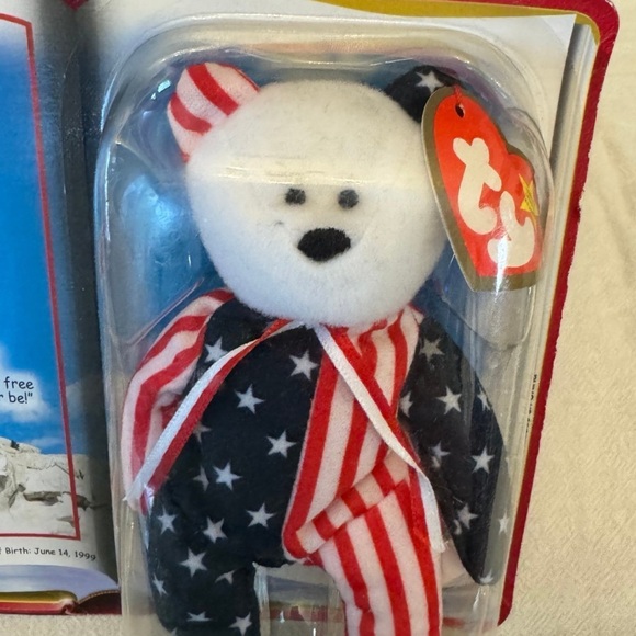 TY Beanie Baby Spangle the Bear Patriotic Collectible 90s McDonald’s USA 1999 - Picture 3 of 8